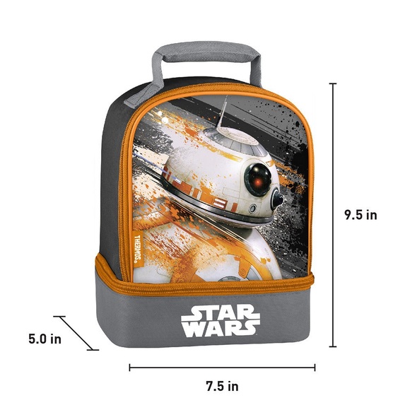 Thermos Dual Compartment Insulated Lunch Box Disney Star Wars BB-8 - Picture 9 of 11